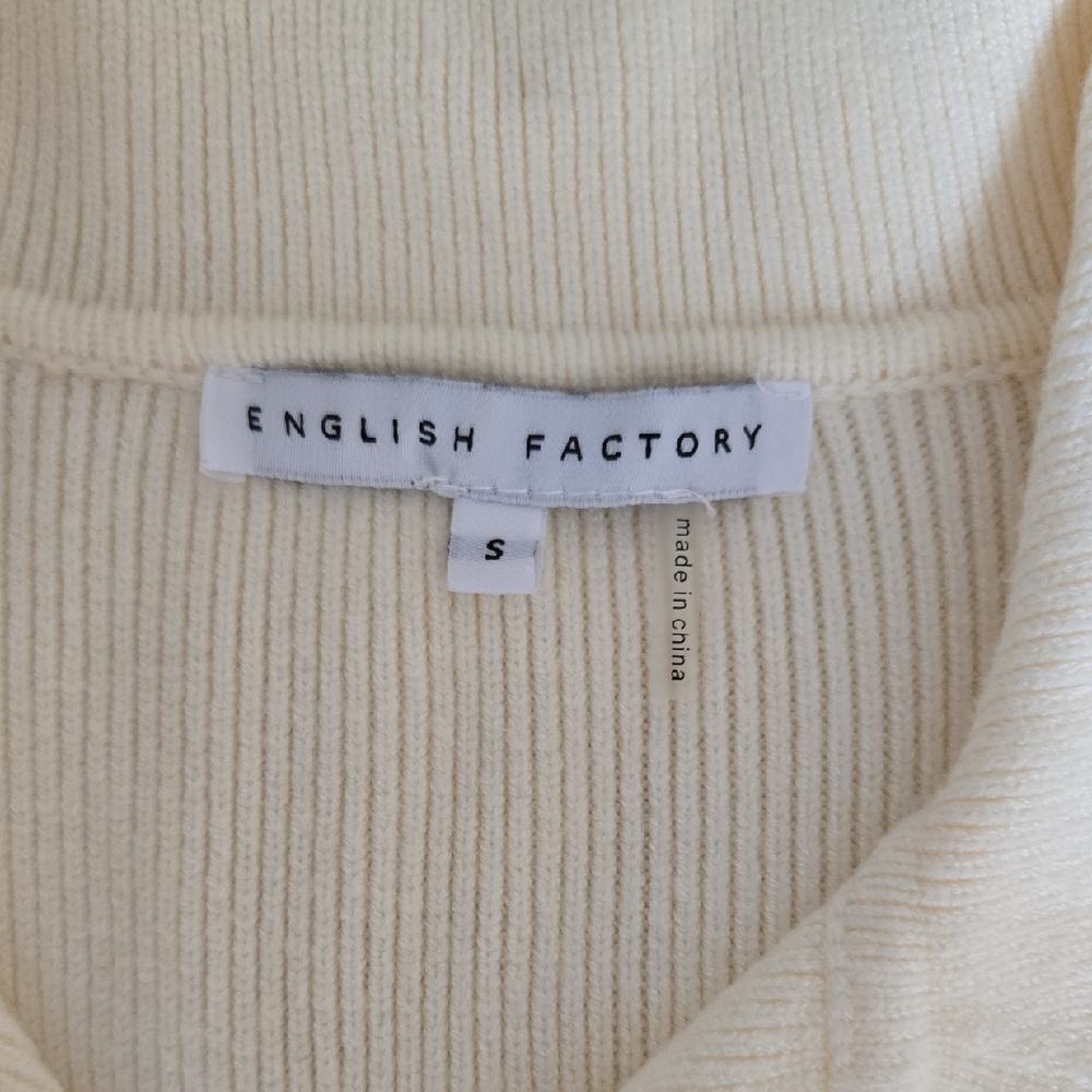 English Factory Cream Ribbed Sweater - Picture 2 of 5